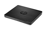 HP Externes USB-DVD-RW-Laufwerk – tragbares CD/DVD-Laufwerk mit 8X DVD- und 24X CD-Brenngeschwindigkeit, USB-A, Plug & Play, kompatibel mit Windows, macOS & ChromeOS, Schwarz