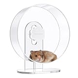 BUCATSTATE Laufrad Hamster, 30cm Acrylic Hamsterrad Leise Transparent mit Verstellbare Basis Hamster Spielzeug für Meerschweinchen, Igel, Chinchillas, Frettchen