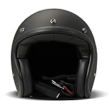 DMD Herren Jet-Vintage Motorradhelm, Schwarz, M