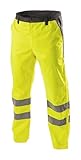 Högert Technik ABENS Warnschutz Regenhose Herren L Gelb – wasserdichte Arbeitshose mit Reflexstreifen – Atmungsaktive Sicherheitskleidung für BAU, Industrie, Straßenbau