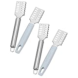 Warmhm 4 Stück Fischschuppenentferner Teiliges zu Bedienen Leicht und Tragbar für Restaurant Hotel Entfernt Mühelos Fischschuppen Küchenwerkzeug