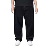 Generisch Leinenhose Herren Lang Leichte Sommerhose Business Elegant Chino Stoffhose Anzughose Dünne Leinen Hose Strandhose Weite Freizeithose Herrenhosen