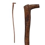 Geschnitzter GEHSTOCK Stick | Teakholz, 120cm | Holz Stock mit Schnitzereien, Wanderstock, Holz Stock, Spazier Stock, dekorativer Hirtenstock