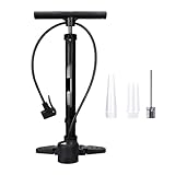 Fahrrad-Luftpumpe mit Manometer, Luftpumpe für Fahrrad | Reifenpumpe 230 PSI für Fahrrad, Pumpe mit Manometer 'Luft mit 2 Ventilen für tragbare Haushaltspumpen für pa