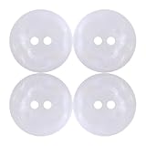 Vayliro Runde Bunt Knöpfe mit 2 Löchern Kunstharz-Knöpfe zum basteln Bastelknöpfe Harzknöpfe Kinderknöpfe Dekorative Knöpfe Nähknöpfe für Scrapbooking Kleider Nähen DIY Handwerk,20 Stück,Weiß,15mm