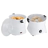 KANBCNG Kartoffelschälmaschine Elektrischer Kartoffelschäler Edelstahl Klingen Durchsichtigen Deckel Schälzeit 2-4min für Trocknen Gemüse und Schälen von Frischen, Neuen und Alten Kartoffeln