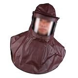 BUGUUYO Alkali Säurebeständiger Wasserfester Schutzumhang mit Integrierter Kopfbedeckung und Nackenschutz Atmungsaktiv durch Seitliche Luftöffnungen Langlebig für Fabrik Industrieschutz