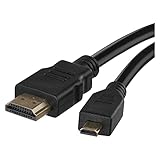 EMOS High Speed HDMI 2.0 Kabel mit Ethernet 1,5 m, 18 Gbit/s Hochgeschwindigkeitskabel mit Ultra HD, 4K, 3D, ARC Unterstützung, A-Stecker auf Micro-HDMI (D-Typ) für GoPro, Tablet, Kamera