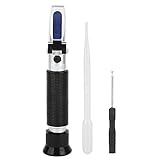 Zuckerthermometer Refraktometer, Handheld Konzentrationsmesser 0-10%, Automatische Temperaturkompensation - Präzise Messung, Leichtes Aluminiumgehäuse, Ideal für Konditorei u