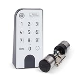 BURG-WÄCHTER Elektronisches Türschloss, Zylinder und Keypad, Öffnung mit App, Pincode oder Funkschlüssel, ENTRYeasy 7601 PIN, Schwarz/Edelstahl Tastenfeld