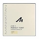 Manhattan 2 in 1 Perfect Teint Powder – Puder und Make-up in einem für einen absolut ebenmäßigen Teint – Farbe Beige 16 , 9g (1er Pack)