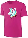 Blackshirt Company Kinder T-Shirt Wende Pailletten Einhorn Streichel Shirt Pink Größe 116