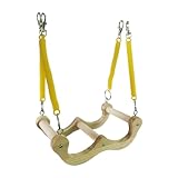 Gralara Vogel Schaukel Holz Vogelkäfig Hängeschaukel Unterhaltung Parakeet Schaukel Federfreund Frühling Spielzeug für Haustiervögel Wohnzimmer Balkon