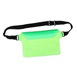 SHINEOFI wasserdichte PVC Bauchtasche Leichte Verstellbare Schwimmtasche für Strand Boot und Angeln Schmutz und Sanddicht Großer Stauraum für Handy Ids und Schlüssel Grün