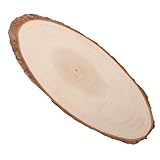 TEHAUX Ovales rohes Holzschild 12 x 4,7 Zoll zum Schnitzen DIY dekorative Türschild aus Naturholz für Zuhause rustikale Hochzeiten und handwerkliche Dekorationen