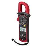 Digital Strommesszange Tester, AC/DC Volt Amp Multimeter 4000 Zähler, Spannungsprüfer/Stromprüfer/Widerstandsmessgeräte, Auto-Ranging, Ohm, Kapazität, Temperatur, Diode und Durchgangstest