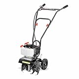 FUXTEC Ackerfräse FX-AF152 – Motorhacke, Bodenfräse mit 2 Takt Motor und 23 cm Breite, einem 51,6 ccm Hubraum, 2 Fräswerkzeuge mit einer Höhe von 70mm - netto Gewicht von 14 Kg