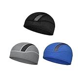 Unisex Fahrradmütze 5 Stück Atmungsaktive Unterhelmmütze Kühlendes Skull Cap Futter Sommer Schweißabweisende Mech Sportmütze für Radfahren Motorrad UV-Schutz Unterziehkappen für Männer und Frauen