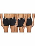 Calvin Klein Herren 3er Pack Boxershorts Low Rise Trunks Unterwäsche, Schwarz (Black W Black Wb), L