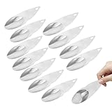 VANZACK 12 Stück Edelstahl Kiwi Schälmesser mit Gezahntem Löffel für Obstschäler Fruchtschaufel und Küchenutensil Geeignet für Wassermelonen Obstladen und Haushalt