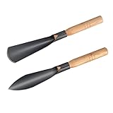 Abaodam 2 Stück Teiliges Gartengerät Set Metallspaten für Gemüse und Blumenpflanzung Ergonomisches Design für Einfache Anwendung im Garten