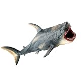 DECHOUS Lebensechtes Weißer Hai Modellspielzeug Großes Kunststoff tierspielzeug für Pädagogisches Meereslebewesen Detailgetreues Hai dekorationsspielzeug Lernspielzeug für Jungen und