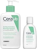 CeraVe Reinigungsgel 236 ml schäumend + gratis 20 ml - Stärkt die Hautschutzbarriere - Für normale bis fettige Haut