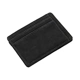 Magic Wallet für Herren – PU Leder Pocket Wallet mit Magie | Magische Ledergeldbörse | Karten- und Geldorganizer für Muttertag, Vatertag, Schwarz/Weiß, siehe Beschreibung, Unisex