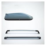 Dachträger Universelle 500L Ultradünne Dachbox Mit Großem Fassungsvermögen Für Geländewagen Reisebox Gepäckträger Dachgepäckfach(500Lgrey-cross bar)