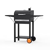 KEYO GRILL 20 Zoll Holzkohlegrill - 334 Sq In, Camping Grill mit Zwei Festen Seitenablagen & Verchromtem Rost. Ideal für Garten, Schuppen, Terrasse