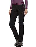Tofern Damen Mädchen Softshellhose Activate Wanderhose Outdoorhose Multiaktivitäten ,Winter-schwarz,Euro L