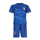 Blackshirt Company Italien Kinder Trikot Set Fußball WM EM Fan Trikot Zweiteiler Blau Sporttrikot Größe 164