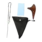 TOYANDONA Ocarina aus Bone China für Anfänger Tragbares Musikinstrument mit Löchern Schnur Lehrmaterial und Schutzbeutel für Musikliebhaber und