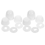 Alipis 2 Satz Runde Toilettenbolzenkappen aus Kunststoff Universelle Aufsteck Abdeckungen für Toilettenschrauben Strapazierfähiges Installationszubehör für Wc Schüsselbefestigung Schutz