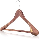 Hangerworld 5 Zedernholz Kleiderbügel 45cm Extra Breite Schultern Mottenschutz im Kleiderschrank