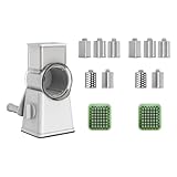 Drehbare Küchenreibe Gemüsehobel mit Würfeln für präzises Würfeln und Zerkleinern, spülmaschinenfest, rotierende Küchenmaschine