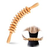 TERRARIDE Faszienstab Holz aus Buchenholz für Körper und Oberschenkel, Weiche Berührung - Massageroller - Faszienrolle Holz, Massage Roller, Massage Bauch, Massageroller Beine, Cellulite Roller