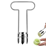 Pflanzliches Hühneraugen-Werkzeug, Fruchtaugen-Entferner, Corer mit rotem Pfeffer, Küchenpitter aus Edelstahl, tragbar, für Kirschtomaten, Ananas, Kochen, Saft