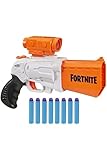 SR Fortnite Nerf Blaster - Spannhebel-Action mit 4 Darts - mit abnehmbarem Fernrohr und 8 Nerf Elite Darts - Für Jugendliche und Erwachsene