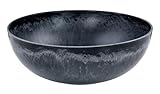 levandeo Schüssel Rund Ø25cm Schwarz Grau Schale Dekoschale Dunkelgrau Tischdeko Aufbewahrung Dekoration