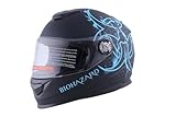 Kinder Integralhelm Bio-Hazard AHP – Motorradhelm für Kinder, ABS-Schale, robuster Kinderhelm für Downhill, Quad und Motocross, Teal (S)