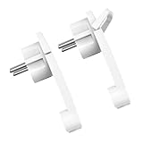 Oblinple 2 Stücke Flachstecker 250V 16A IP20, Winkelstecker Hinter Schrank, Europa Flacher Schuko Stecker Winkel, Stromstecker Flach, Schukostecker Schutzkontaktstecker mit Klappgriff Kabelknickschutz