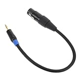 PartyKindom Klinke Din Pol Audio Adapterkabel Schwarz Abgeschirmt Langlebig Kompatibel mit Videokamera und Flexibles Kabel für Hochwertige Tonübertragung