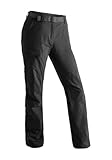 Maier Sports Lulaka, Damen Wanderhose, Wasserabweisende Outdoorhose für Trekking und Hiking, PFC-frei, mSTRETCH pro 4 & Dryprotec, Rollup-Funktion, Schwarz, 48 (W40/L32)
