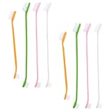 TOYANDONA 8 Stück Hundezahnbürsten mit Doppelkopf Kleine Große Bürstenköpfe Ergonomisch Geformt Weiche Borsten Leichte Haustierzahnbürste für Hunde und Welpen zur Zahnpflege