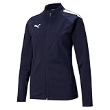 PUMA Damen Teamliga Training Jacket Sweater, Peacoat-Puma White, M EU