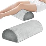 Nicoone Halbmondförmiges Kissen aus Memory Foam, Polsterkissen für Beine, Knie, unteren Rücken - Bein-Elevationskissen für Seiten- und Rückenschläfer, Nacken, Beine, Knie und Taille