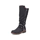 Rieker Damen Winterstiefel Z4759, Frauen Stiefel, wasserabweisend, riekerTEX,Winterboots,schnürstiefel,gefüttert,Boots,schwarz (01),39 EU / 6 UK