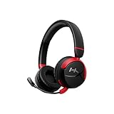 HyperX Cloud Mini Wireless Gaming-Headset, Bluetooth, 30-mm-Treiber, Lautstärkebegrenzung unter 85 dB, 25 Std Akkulaufzeit, Flip-to-Mute-Mikrofon, für Kinder 8–12 Jahre, Schwarz-Rot