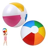 2 Stück Wasserball,Wasserball Aufblasbar,Pool Spielzeug,Ball Wasser Aufblasbarer Kinder,Baby WasserbäLle Aufblasbares Beach Fussball,Aufblasbar Balls,für Schwimmbad Schwimmball Strandball,40cm